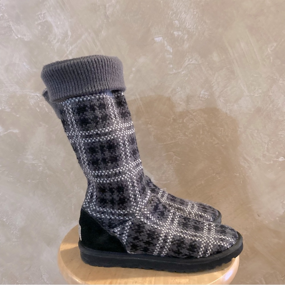 Ugg Plaid Sweater Boots